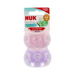 NUK Chupete Sensitive 0-6 Meses Silicona Pack 2 Unidades