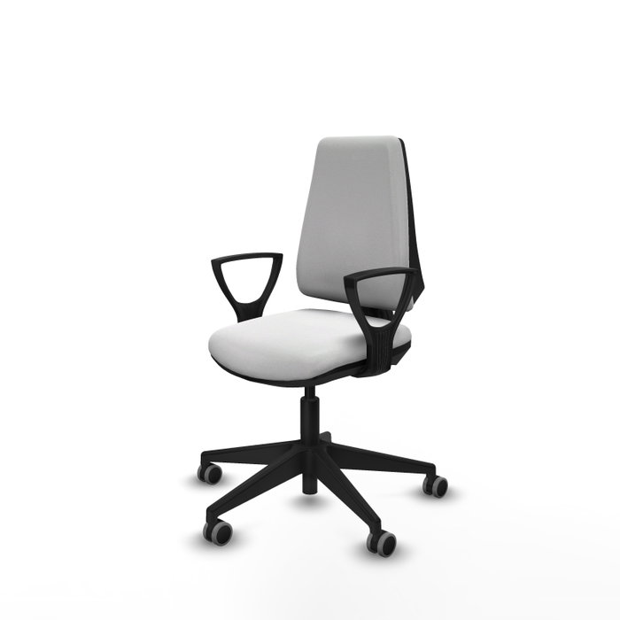 PIQUERAS Y CRESPO Silla de oficina Elche Blanca con Brazos Fijos PIQUERAS Y CRESPO Silla de oficina Elche Blanca con Brazos Fijos