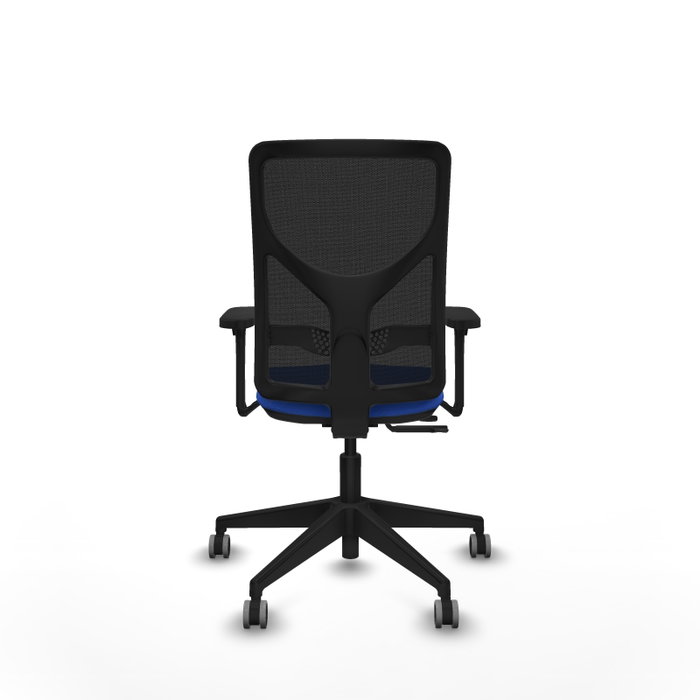 PIQUERAS Y CRESPO Silla de oficina Motilla con mecanismo Sincro/Traslack, Azul y Negro