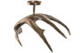 DKD Home Decor Candelabro de Resina Cuerno Envejecido Dorado