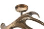 DKD Home Decor Candelabro de Resina Cuerno Envejecido Dorado
