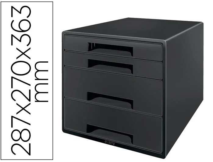 LEITZ Módulo apilable Leitz Recycle de 4 cajones Negro