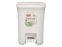 Stefanplast Papelera Domus Pequeña Blanca 6 Litros con Pedal y Cubo Extraíble, 20.5x27x20.5 cm (Set de 6)