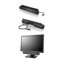 Lenovo Barra de Sonido USB para PC, 2.0 canales, 2.5 W, 70 dB, Negro, Alambrico, Dimensiones: 34.5 * 6.6 * 4.1 cm