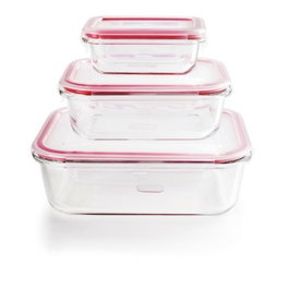 Ibili Set de 3 fiambreras de borosilicato (180 ml, 650 ml, 1500 l)