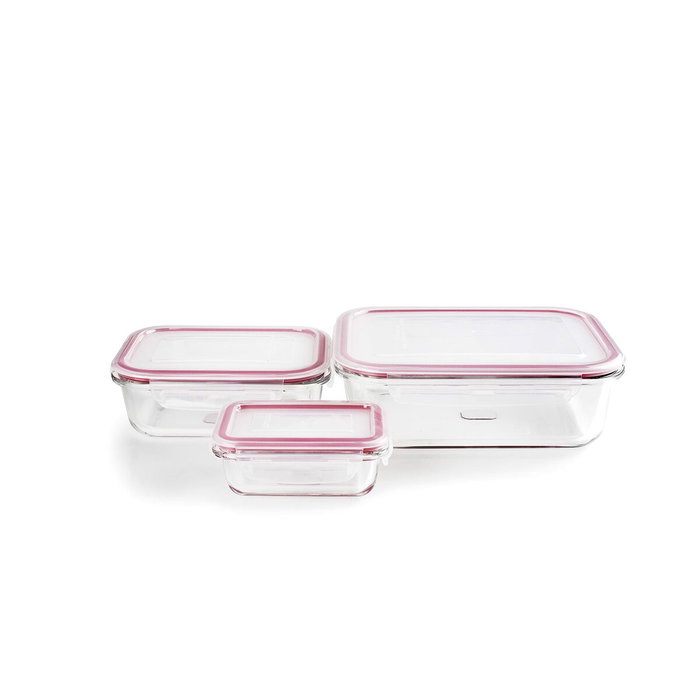 Ibili Set de 3 fiambreras de borosilicato (180 ml, 650 ml, 1500 l)