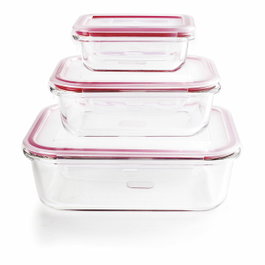 Ibili Set de 3 fiambreras de borosilicato (180 ml, 650 ml, 1500 l)