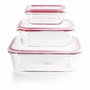 Ibili Set de 3 fiambreras de borosilicato (180 ml, 650 ml, 1500 l)