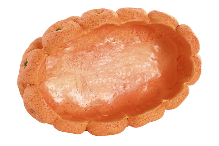 DKD Home Decor Centro de Mesa de Cemento Mandarinas Naranja