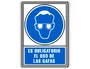 Archivo 2000 Señal Obligatorio Uso de Gafas PVC Azul Luminiscente 210x297 mm