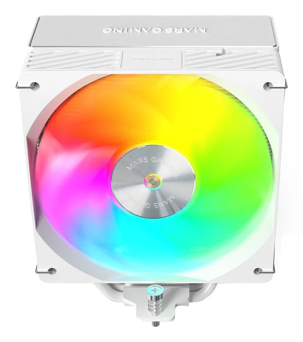 Mars Gaming MCPU-X5ARGBW Ventilador CPU Refrigerador Procesador 12cm ARGB Blanco, 5 Heatpipes, 280W TDP, PWM, Compatible con Intel LGA1700/AMD AM4/AM5