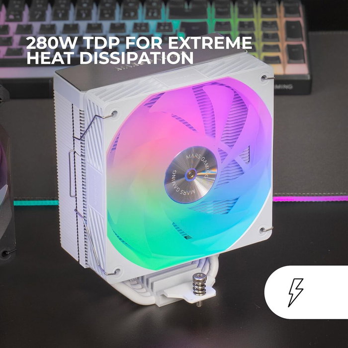 Mars Gaming MCPU-X5ARGB Ventilador con Disipador 12cm Blanco ARGB