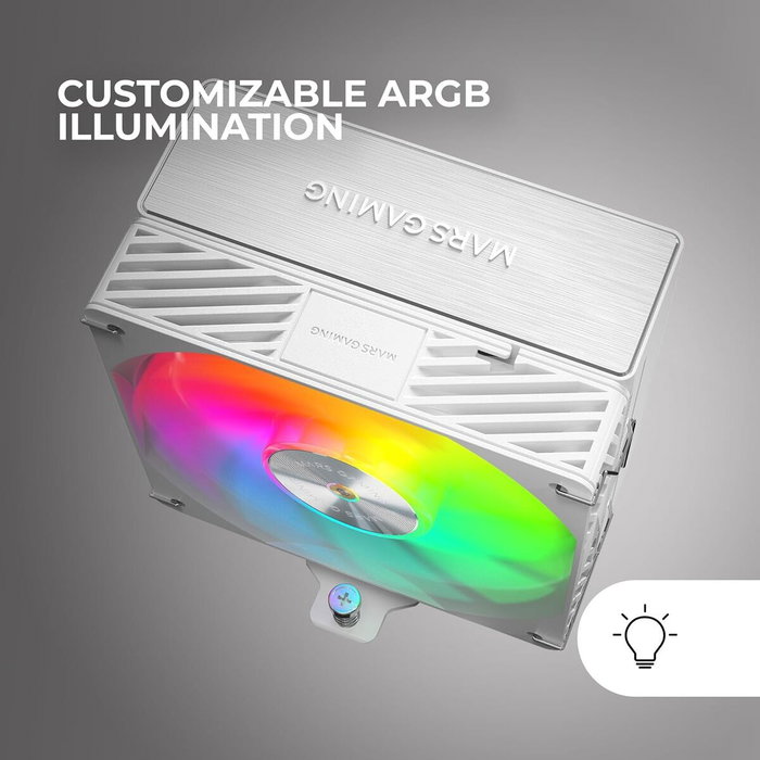 Mars Gaming MCPU-X5ARGB Ventilador con Disipador 12cm Blanco ARGB