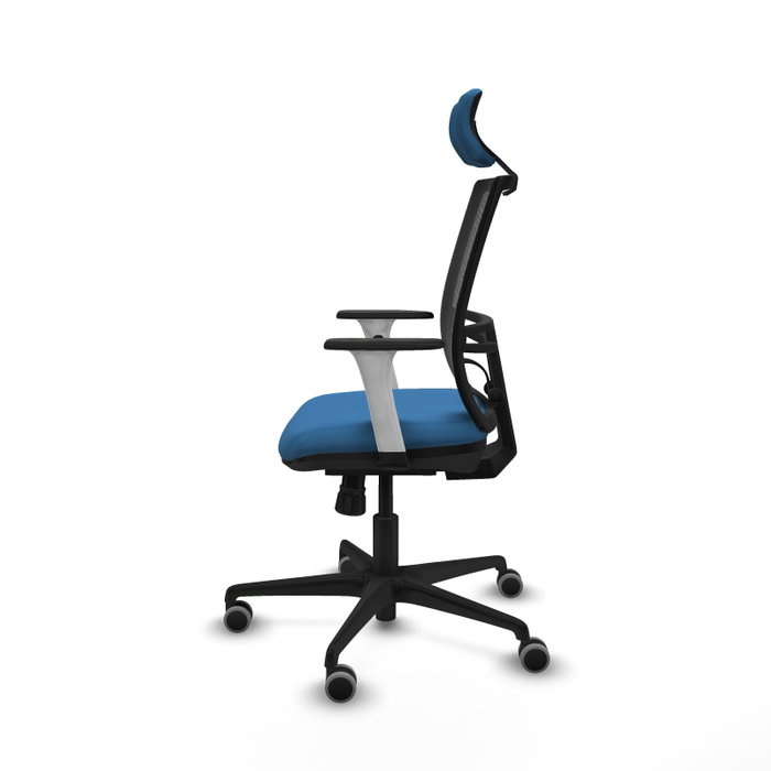 PIQUERAS Y CRESPO Silla de oficina Yunquera con Mecanismo Sincro Azul claro y Negro