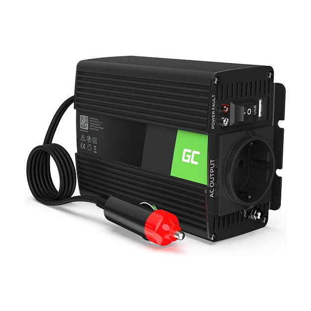 Green Cell Inversor de Potencia INV28 24V a 230V 300W Onda Senoidal Modificada