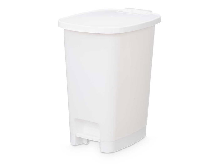 Arte Regal Papelera 10L Pedal Blanca 21x33x28cm con Tapa y Pedal de Plástico (Set de 8)