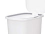 Arte Regal Papelera 10L Pedal Blanca 21x33x28cm con Tapa y Pedal de Plástico (Set de 8)