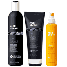 Milk Shake Set Icy Blond con Champú, Acondicionador y Aceite Protector