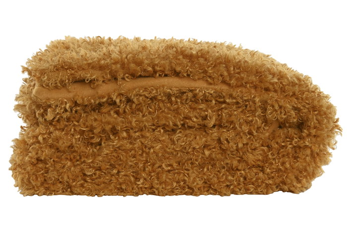 DKD Home Decor Boucle 2c24 Manta para Sofá Mostaza 170 x 130 cm (2 Unidades)