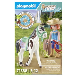 Playmobil 71358 Horses of Waterfall - Ellie & Sawdust mit Westernübung Set de Figuras de Juguete Disney, 4 Piezas, Multicolor, Edad 5+