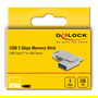 DeLOCK Lápiz de Memoria USB 256GB USB-C + USB-A USB 3.2 Gen 1 (5 Gbps), Carcasa de Metal Giratoria, 116 MB/s Lectura