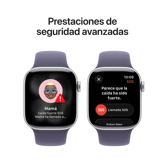 Apple Watch Series 11 GPS 42mm Plata con Correa Niebla Púrpura (S/M)