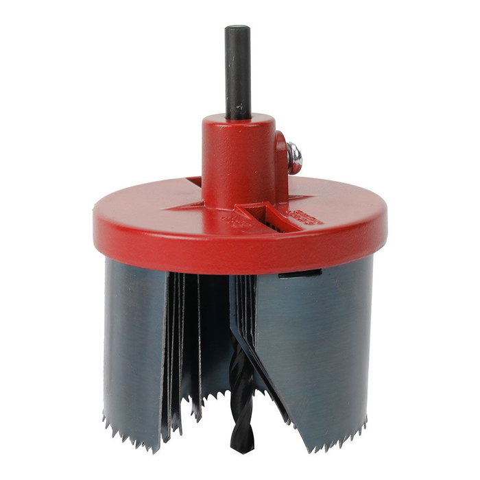 Workpro Juego de 7 coronas ø26 - 63 x 25 mm, Hojas acero 65Mn, Base aluminio, Eje acero al carbono, Herramienta profesional