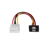 Aisens Cable de Alimentación Molex 4 pin Macho a SATA Hembra Acodado 16cm A131-0163