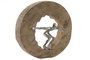 DKD Home Decor Figura de Persona en Mango y Aluminio, Natural y Plateado