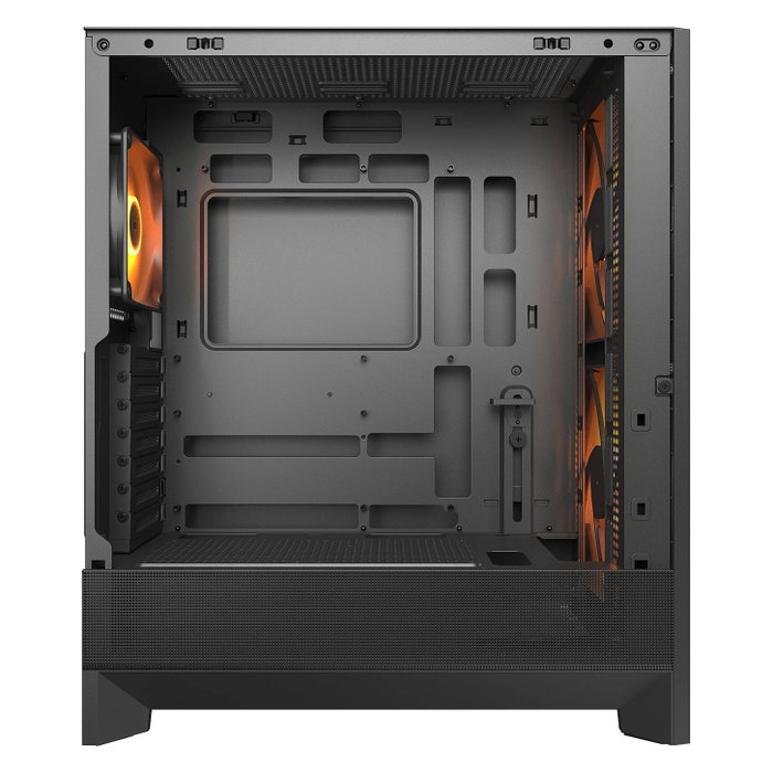 COUGAR CGR-5VA4B-RGB Airface 180 Midi Tower Negro, con ARGB, Ventana de Vidrio Templado, 3 Ventiladores Preinstalados