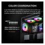 COUGAR CGR-5VA4B-RGB Airface 180 Midi Tower Negro, con ARGB, Ventana de Vidrio Templado, 3 Ventiladores Preinstalados