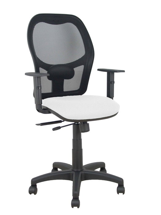 PIQUERAS Y CRESPO Silla Alocén traslack malla negra y asiento bali blanco PIQUERAS Y CRESPO Silla Alocén traslack malla negra y asiento bali blanco