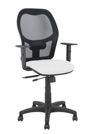 PIQUERAS Y CRESPO Silla de oficina Alocén Blanco/Negro con mecanismo Sincro/Traslack