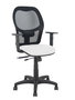 PIQUERAS Y CRESPO Silla de oficina Alocén Blanco/Negro con mecanismo Sincro/Traslack