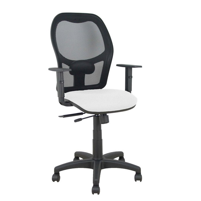 PIQUERAS Y CRESPO Silla de oficina Alocén Blanco/Negro con mecanismo Sincro/Traslack