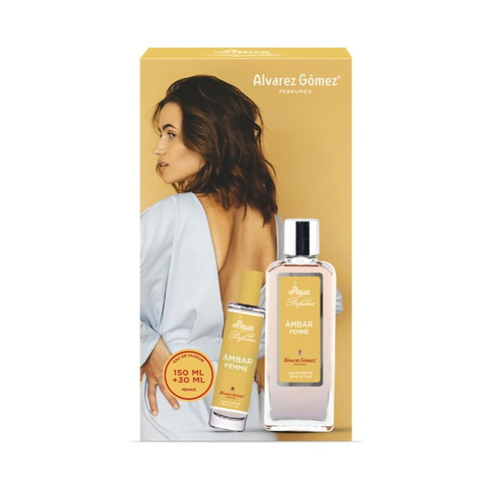 Alvarez Gomez Ámbar Femme Cofre de Regalo para Mujer con Eau de Parfum 150ml y Eau de Toilette 30ml. Fragancia Floral Oriental