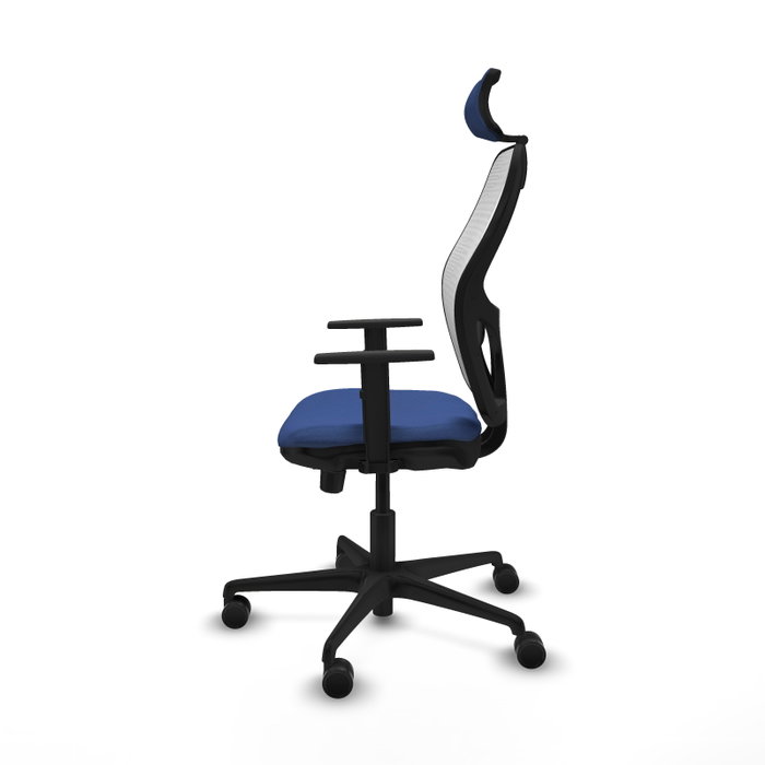 PIQUERAS Y CRESPO Silla de oficina Jorquera con mecanismo Sincro/Traslack Azul marino y Blanco PIQUERAS Y CRESPO Silla de oficina Jorquera con mecanismo Sincro/Traslack Azul marino y Blanco