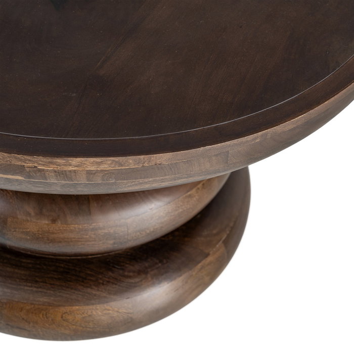 Mesita Marrón Madera de Mango Salón 60 X 60 X 41 cm