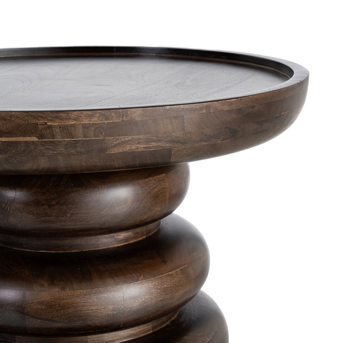 Mesita Marrón Madera de Mango Salón 60 X 60 X 41 cm