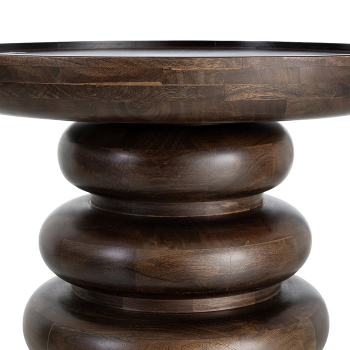 Mesita Marrón Madera de Mango Salón 60 X 60 X 41 cm