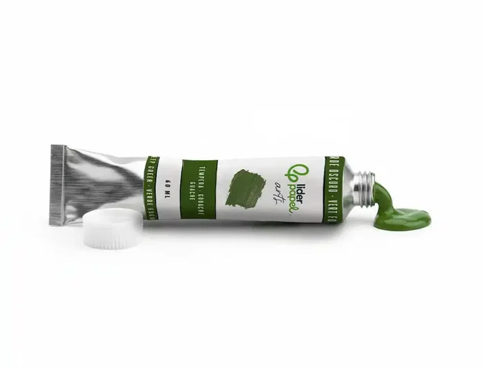 Liderpapel Tempera gouache tubo de aluminio de 60 ml verde oscuro Liderpapel Tempera gouache tubo de aluminio de 60 ml verde oscuro