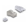 DeLOCK Set de 50 Conectores Modulares RJ45 Cat.6 con Pestillo Curvo y Botas de Protección