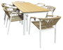 DKD Home Decor Set de Comedor de 7 Piezas de Aluminio con 6 Sillas