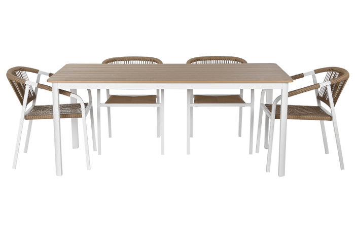 DKD Home Decor Set de Comedor de 7 Piezas de Aluminio con 6 Sillas DKD Home Decor Set de Comedor de 7 Piezas de Aluminio con 6 Sillas