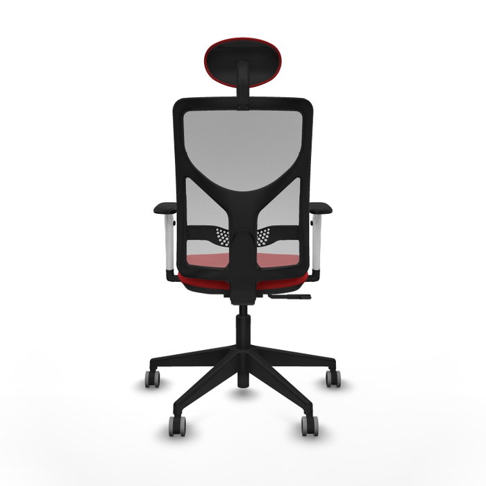 PIQUERAS Y CRESPO Silla de oficina Motilla con mecanismo Sincro, Rojo y Gris