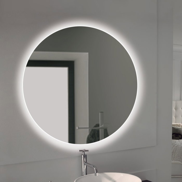Emuca Espejo de baño Cassiopeia con iluminación LED decorativa 60cm Emuca Espejo de baño Cassiopeia con iluminación LED decorativa 60cm