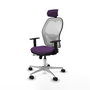 PIQUERAS Y CRESPO Silla de oficina Jorquera Morado y Blanco