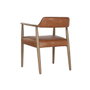 DKD Home Decor Sillón Urban, Fresno y Piel, Blanco Decapé, Estilo Horeca, 57 x 74 x 59 cm - Colección Top Chairs 2c24