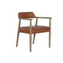 DKD Home Decor Sillón Urban, Fresno y Piel, Blanco Decapé, Estilo Horeca, 57 x 74 x 59 cm - Colección Top Chairs 2c24