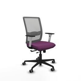 PIQUERAS Y CRESPO Silla de oficina Haches con mecanismo Sincro/Traslack Morado y Gris